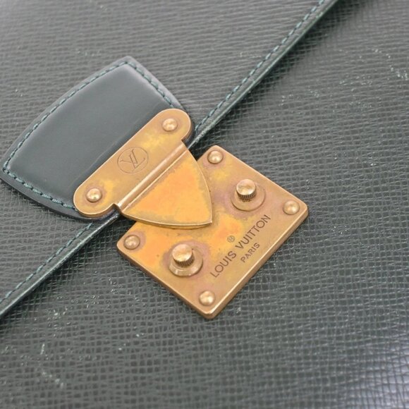 LOUIS VUITTON Pochette Kourad Clutch Hand Bag Taiga Leather GN M30194 02KC073 - Picture 9 of 16